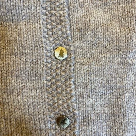 Vintage Fair Isle Sweater Handmade Knit 100% Wool Cardigan Womens Size Medium - Picture 5 of 9